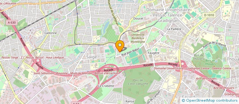 localisation de l'entreprise ASSOCIATION REGIONALE DES ETUDIANTS ET ELEVES ANGOLAIS DE NOUVELLE-AQUITAINE à PESSAC