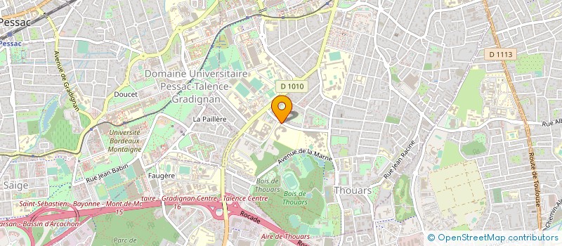 localisation de l'entreprise ASSOCIATION REGIONALE DU TRAVAIL SOCIAL NOUVELLE-AQUITAINE à TALENCE