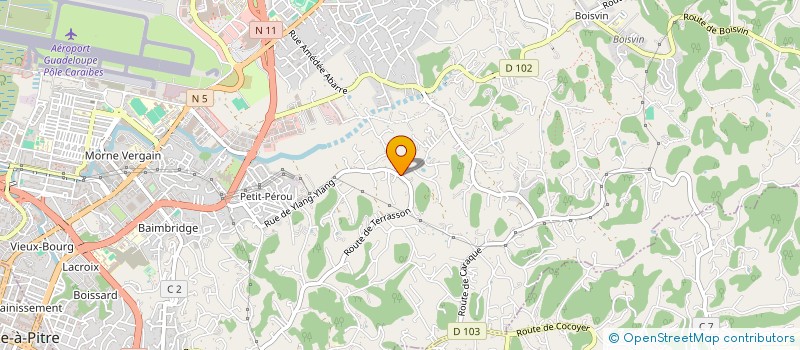 localisation de l'entreprise ASSOCIATION REGIONALE POUR LA COHESION FAMILIALE à LES ABYMES