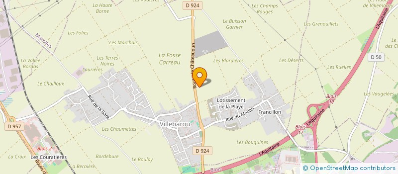 localisation de l'entreprise ASSOCIATION REGIONALE POUR LE DVELOPPEMENT DE L'EMPLOI AGRICOLE ET RURAL CENTRE VAL DE LOIRE à BLOIS