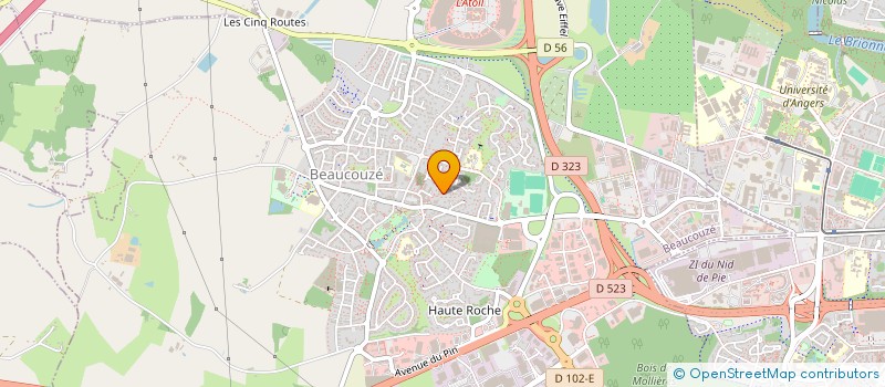 localisation de l'entreprise ASSOCIATION REGIONALE POUR LES TRANSPORTS EDUCATIFS DE JEUNES DES PAYS DE LA LOIRE  BEAUCOUZE