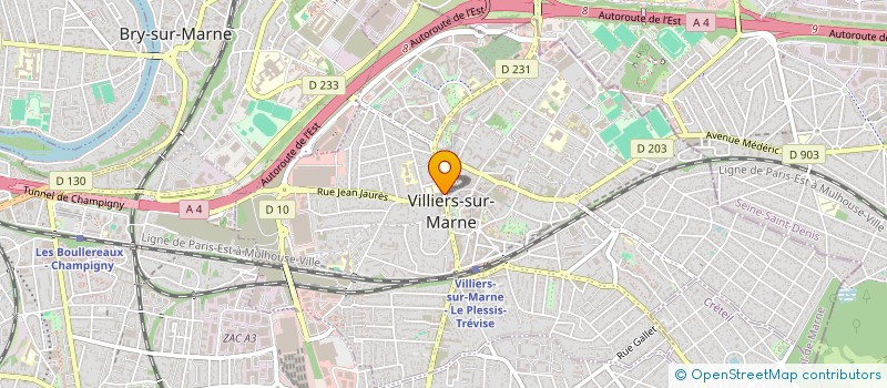 localisation de l'entreprise ASSOCIATION RELAIS SOLIDARITE  VILLIERS-SUR-MARNE