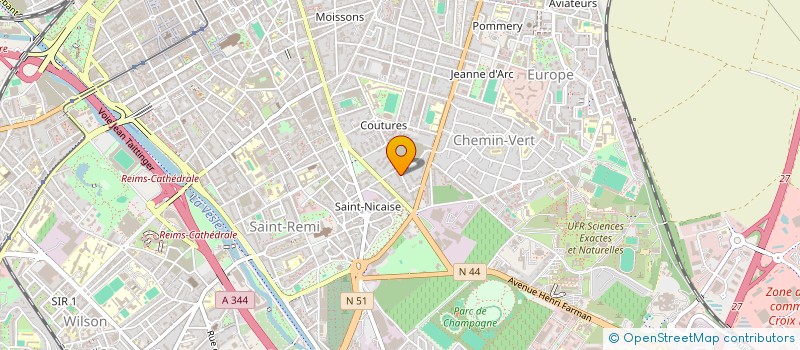 localisation de l'entreprise ASSOCIATION REMOISE DES ETUDIANTS SENEGALAIS  REIMS