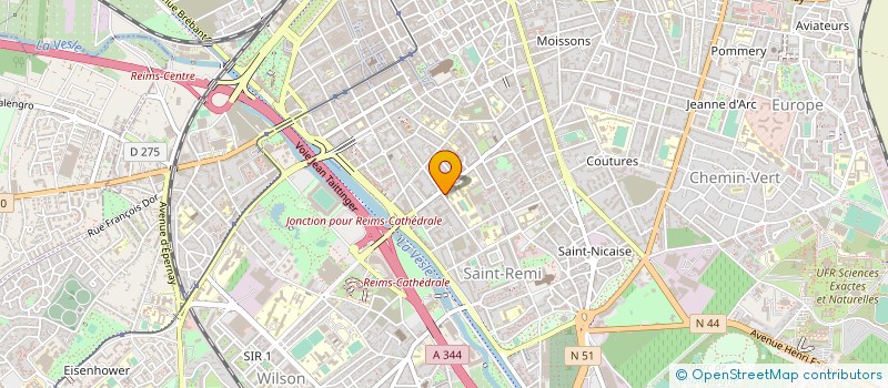 localisation de l'entreprise ASSOCIATION REMOISE ET IMMOBILIERE D'ENSEIGNEMENT SECONDAIRE  REIMS