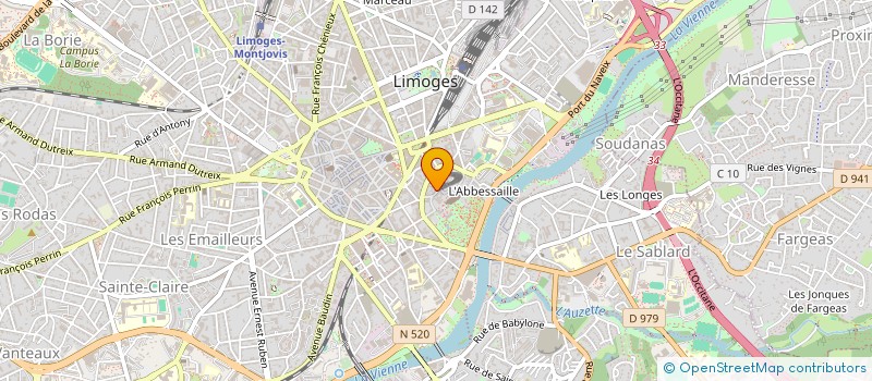 localisation de l'entreprise ASSOCIATION RENAISSANCE CITE  LIMOGES