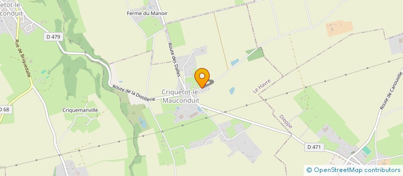 localisation de l'entreprise ASSOCIATION RENCONTRE ET PARTAGE  CRIQUETOT-LE-MAUCONDUIT