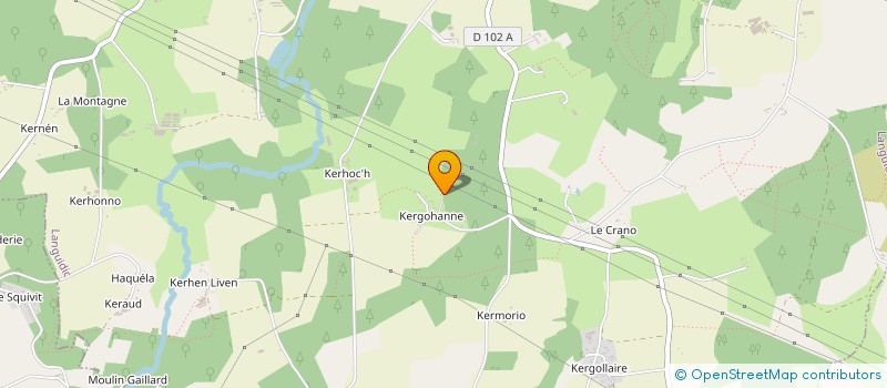 localisation de l'entreprise ASSOCIATION RENOVATION DE LA CHAPELLE DE KERGOHANNE  LANGUIDIC