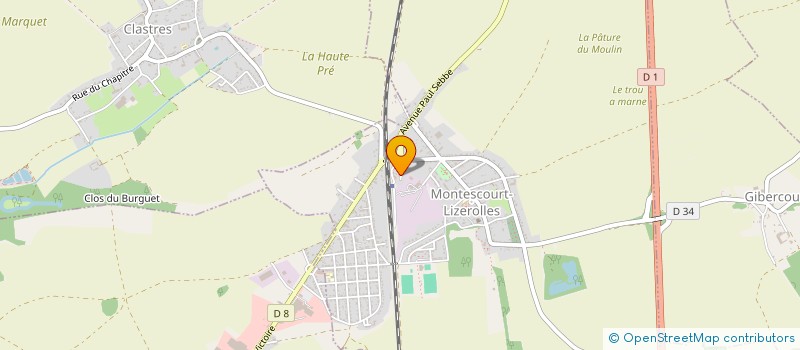 localisation de l'entreprise ASSOCIATION REPUBLICAINE DES COMBATTANTS POUR L'AMITIE, LA SOLIDARITE, LA MEMOIRE, L'ANTIFASCISME ET LA PAIX - ARAC -   MONTESCOURT-LIZEROLLES