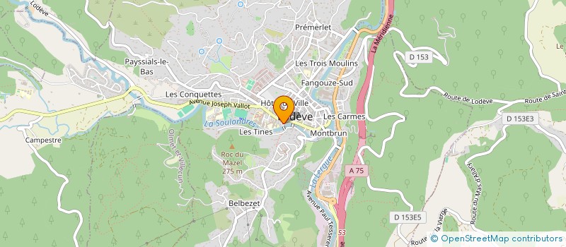 localisation de l'entreprise ASSOCIATION REPUPLICAINE DES ANCIENS COMBATTANTS ET VICTIME S DE GUERRE à LODEVE