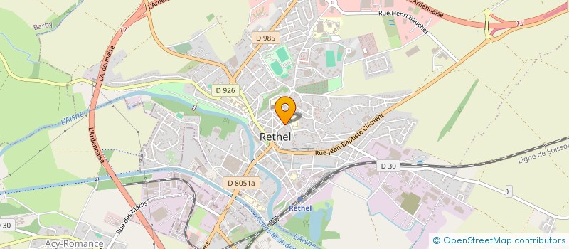 localisation de l'entreprise ASSOCIATION RESEAU A L'EST DU NOUVEAU  RETHEL