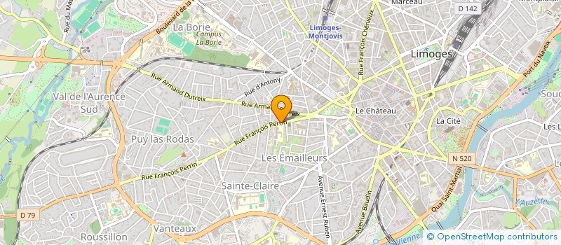 localisation de l'entreprise ASSOCIATION RESEAU ESF VALADON  LIMOGES