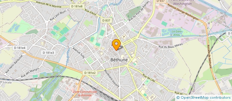 localisation de l'entreprise ASSOCIATION RESIDENCE GUYNEMER à BETHUNE