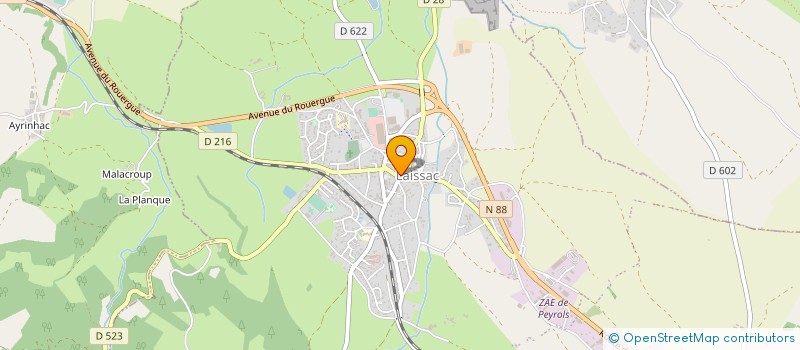 localisation de l'entreprise ASSOCIATION RESIDENCE JUMELOUS  LAISSAC-SEVERAC L'EGLISE