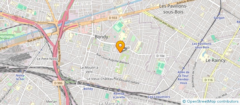 localisation de l'entreprise ASSOCIATION RESIDENCE LES SAULES BLANQUI MIEUX VIVRE ENSEMBLE  BONDY