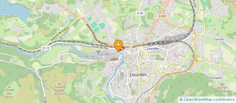 localisation de l'entreprise ASSOCIATION RESIDENCE ST THOMAS D'AQUIN  LOURDES