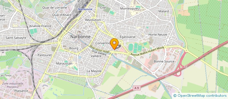 localisation de l'entreprise ASSOCIATION RESTAURANT ADMINISTRATIF DE L'HOTEL DES IMPOTS  NARBONNE