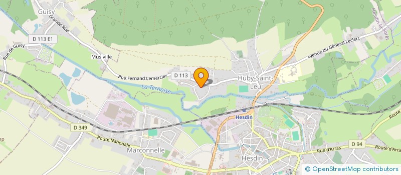 localisation de l'entreprise ASSOCIATION RESTAURATION DE L EGLISE  HUBY-SAINT-LEU