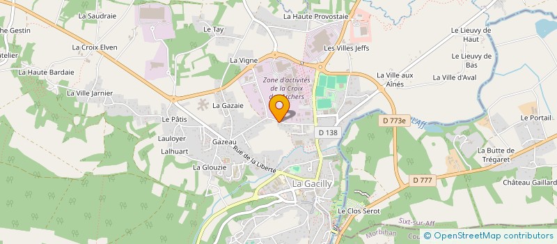 localisation de l'entreprise ASSOCIATION RESTO SUBDI REDON 56 à LA GACILLY