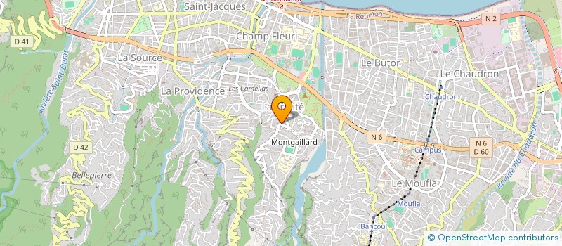 localisation de l'entreprise ASSOCIATION REUNIONNAISE DES TECHNICIENNES D'INTERVENTION SOCIALE ET FAMILIALE  SAINT-DENIS
