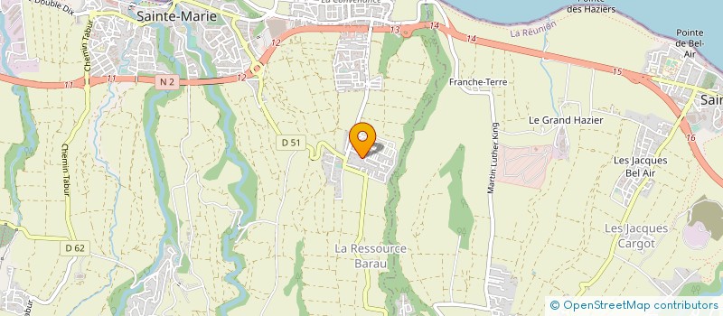 localisation de l'entreprise ASSOCIATION REUSSIR LE DEVELOPPEMENT BOURBON à SAINTE-MARIE