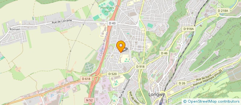 localisation de l'entreprise ASSOCIATION RHIN ET DANUBE à LONGWY
