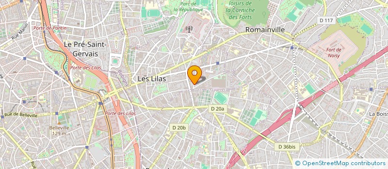 localisation de l'entreprise ASSOCIATION RIBAMBELLE à LES LILAS