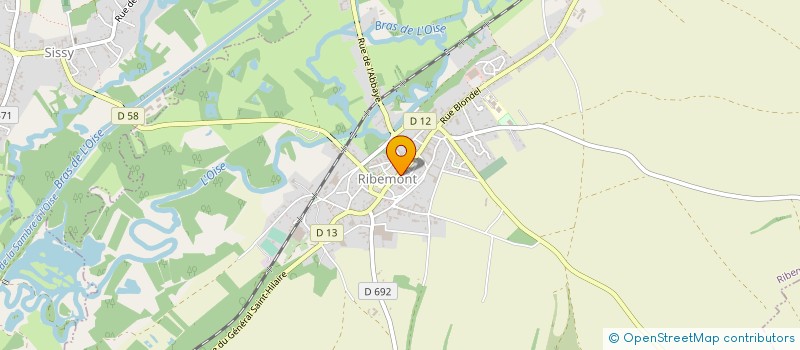 localisation de l'entreprise ASSOCIATION RIBEMONT GYM  RIBEMONT