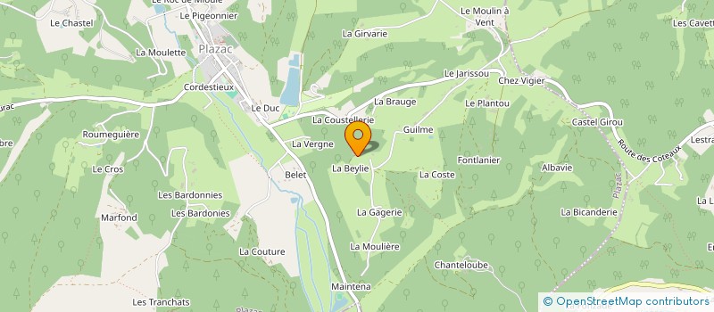 localisation de l'entreprise ASSOCIATION RIVAGES  PLAZAC