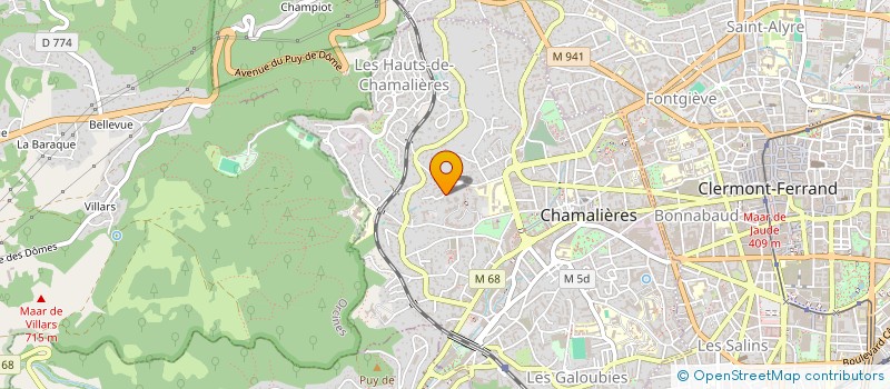 localisation de l'entreprise ASSOCIATION ROC BLANC  CHAMALIERES