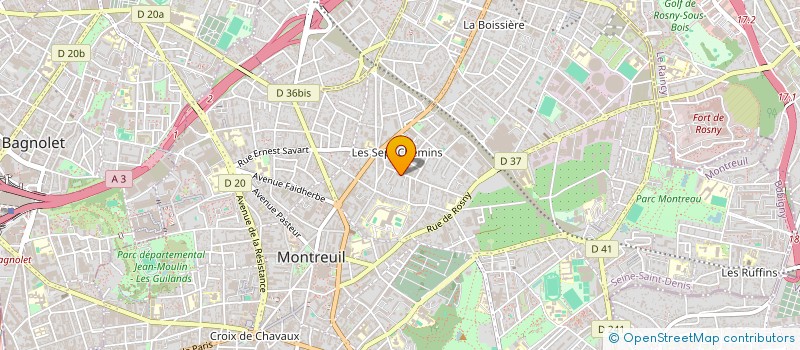 localisation de l'entreprise ASSOCIATION ROCK HOUSE à MONTREUIL