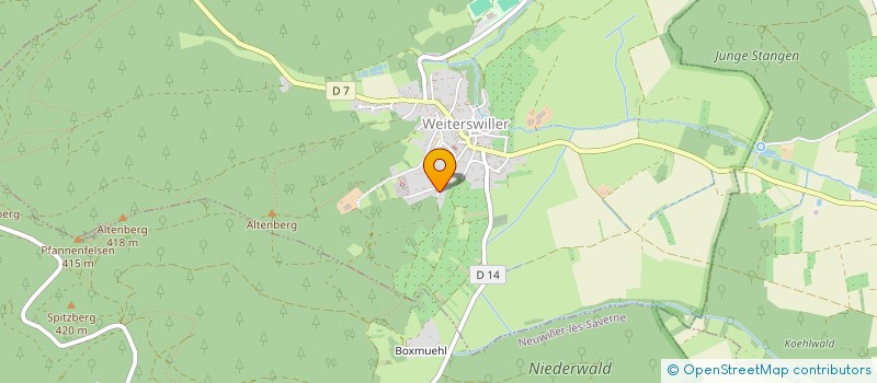 localisation de l'entreprise ASSOCIATION ROCK UND SO WEITER  WEITERSWILLER