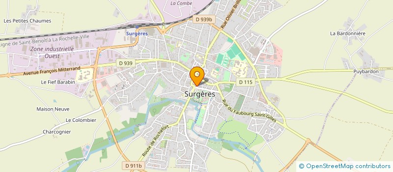 localisation de l'entreprise ASSOCIATION 'ROTARY-CLUB DE SURGERES'  SURGERES