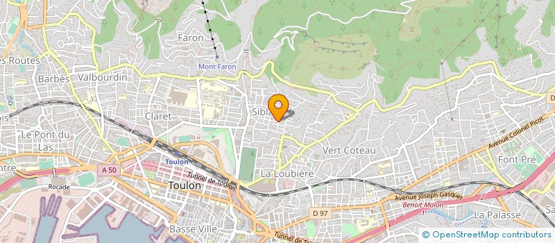 localisation de l'entreprise ASSOCIATION ROUGE INDIGO  TOULON