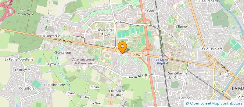 localisation de l'entreprise ASSOCIATION ROUGES DES PRES 72 (A.R.P.72)  LE MANS