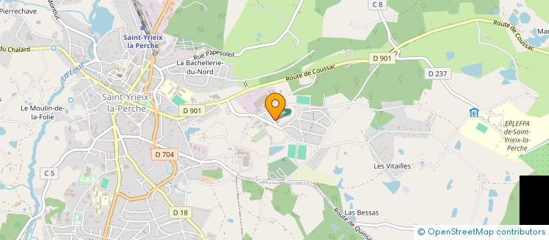 localisation de l'entreprise ASSOCIATION RUGBY CLUB DU PAYS DE SAINT YRIEIX à ST YRIEIX LA PERCHE