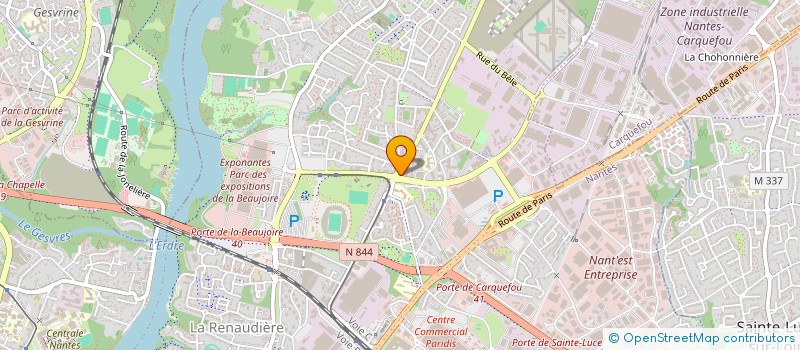 localisation de l'entreprise ASSOCIATION RUGBY ERDRE XIII à ORVAULT