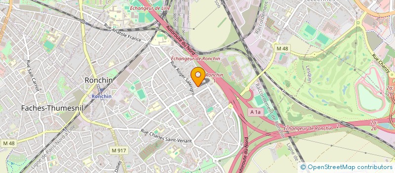 localisation de l'entreprise ASSOCIATION RUNE (RECHERCHES USAGES NOUVEAUX ENSEIGNEMENTS)  RONCHIN