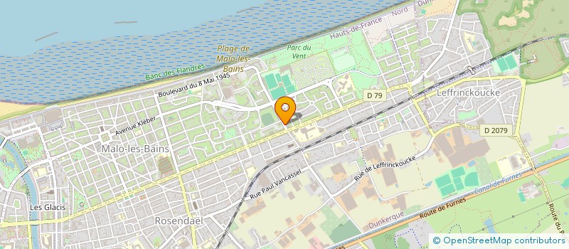 localisation de l'entreprise ASSOCIATION RYTHME ET DANSE à DUNKERQUE