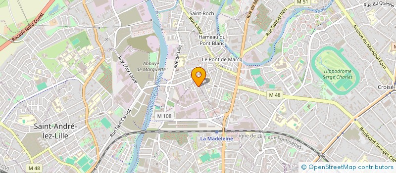 localisation de l'entreprise ASSOCIATION SABOR LATINO à LA MADELEINE