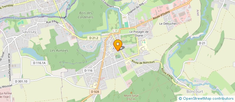 localisation de l'entreprise ASSOCIATION SAINT CYR à ANET