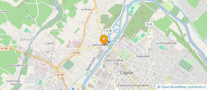 localisation de l'entreprise ASSOCIATION SAINT-JACQUES EXPANSION à COGNAC