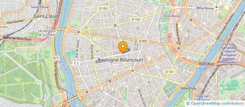 localisation de l'entreprise ASSOCIATION SAINT VALENTIN  BOULOGNE-BILLANCOURT