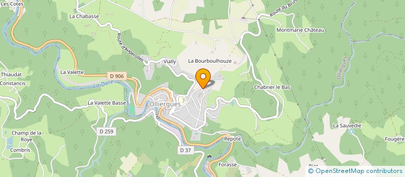 localisation de l'entreprise ASSOCIATION SAMBATACLAN  OLLIERGUES