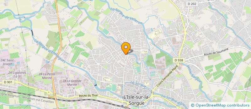 localisation de l'entreprise ASSOCIATION SANDYDANSE à L'ISLE-SUR-LA-SORGUE