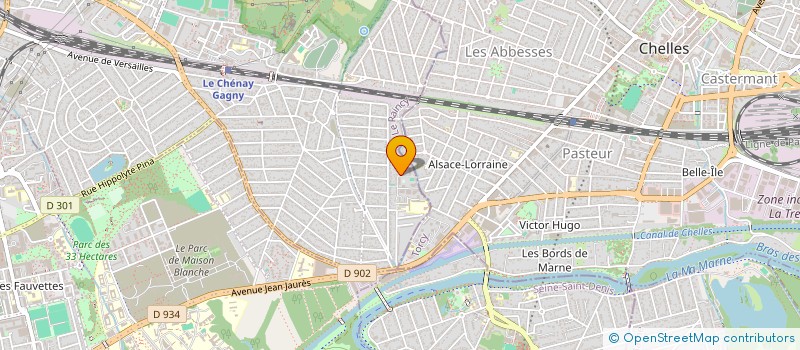 localisation de l'entreprise ASSOCIATION SANS FRONTIERE  GAGNY