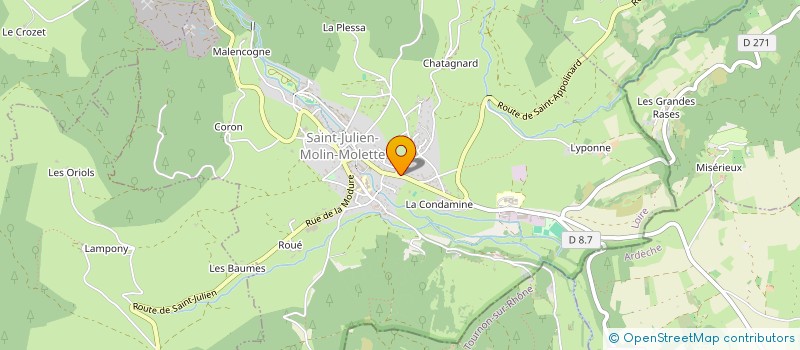 localisation de l'entreprise ASSOCIATION SANTAMARIA FACTORY  SAINT-JULIEN-MOLIN-MOLETTE