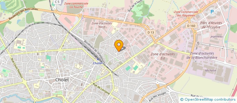 localisation de l'entreprise ASSOCIATION SANTE SERVICES CHOLETAIS à CHOLET