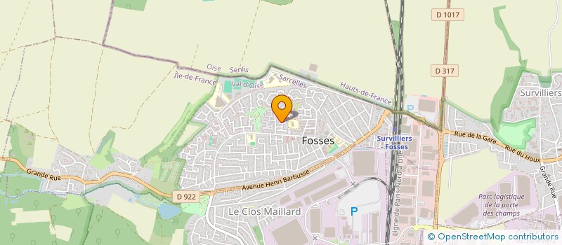 localisation de l'entreprise ASSOCIATION SARAH'S HAND (SH'H)  FOSSES