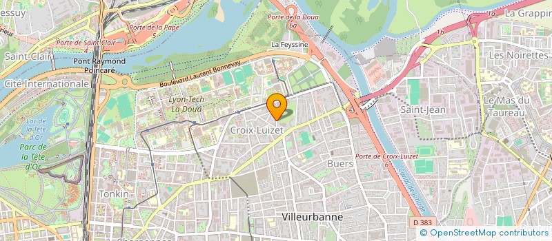 localisation de l'entreprise ASSOCIATION SATYAM  VILLEURBANNE