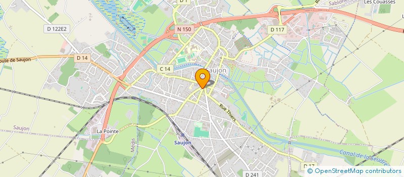 localisation de l'entreprise ASSOCIATION SAUJON SOLIDARITE  SAUJON